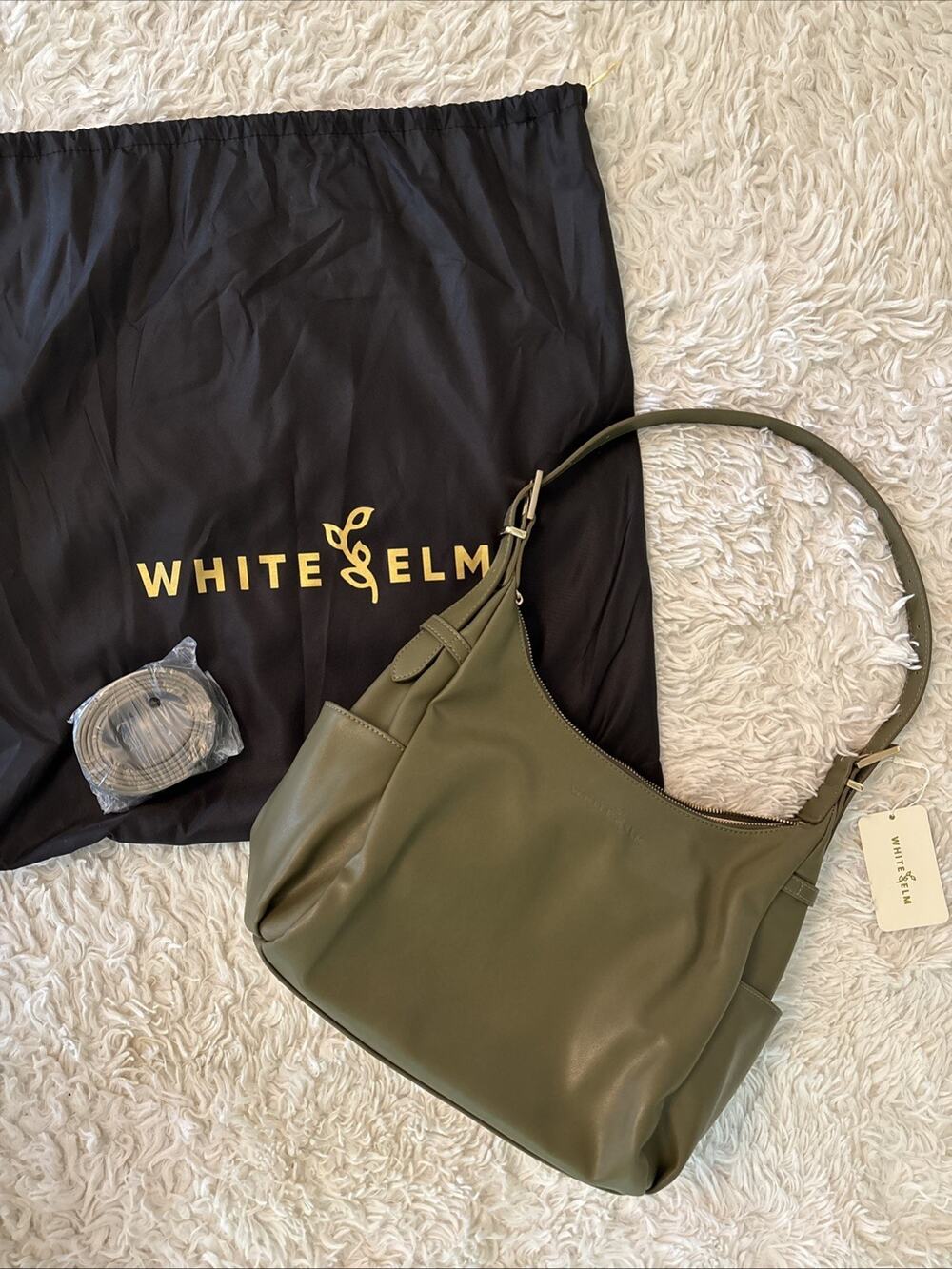 NWT White Elm Vegan Leather Shoulder Bag